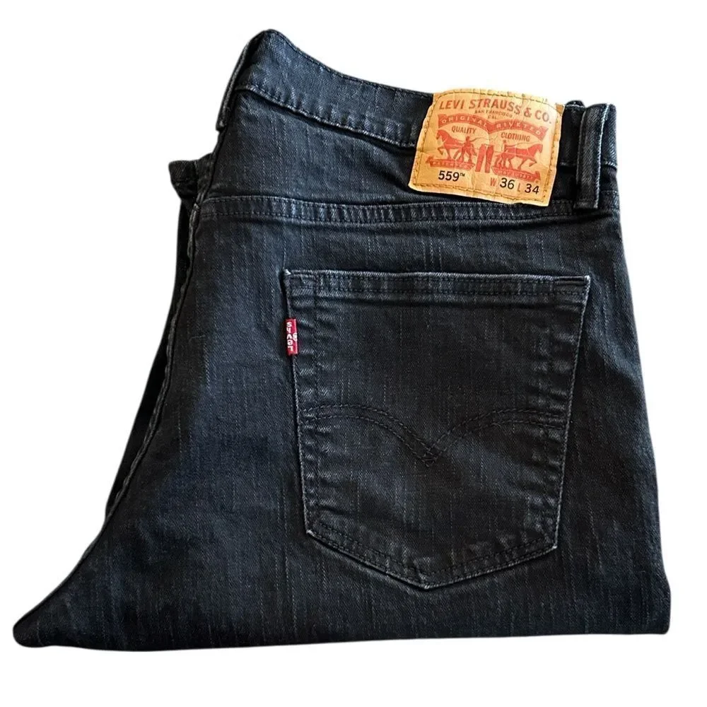Levi’s Mens 559 Black‎ Jeans